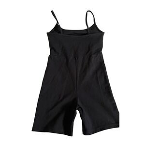Madewell MWL Black Cotton Blend Unitard Romper with bra liner NJ141 XS NWT